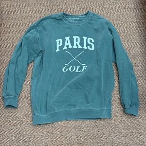 Paris Golf Crewneck Sweatshirt - Teal Green